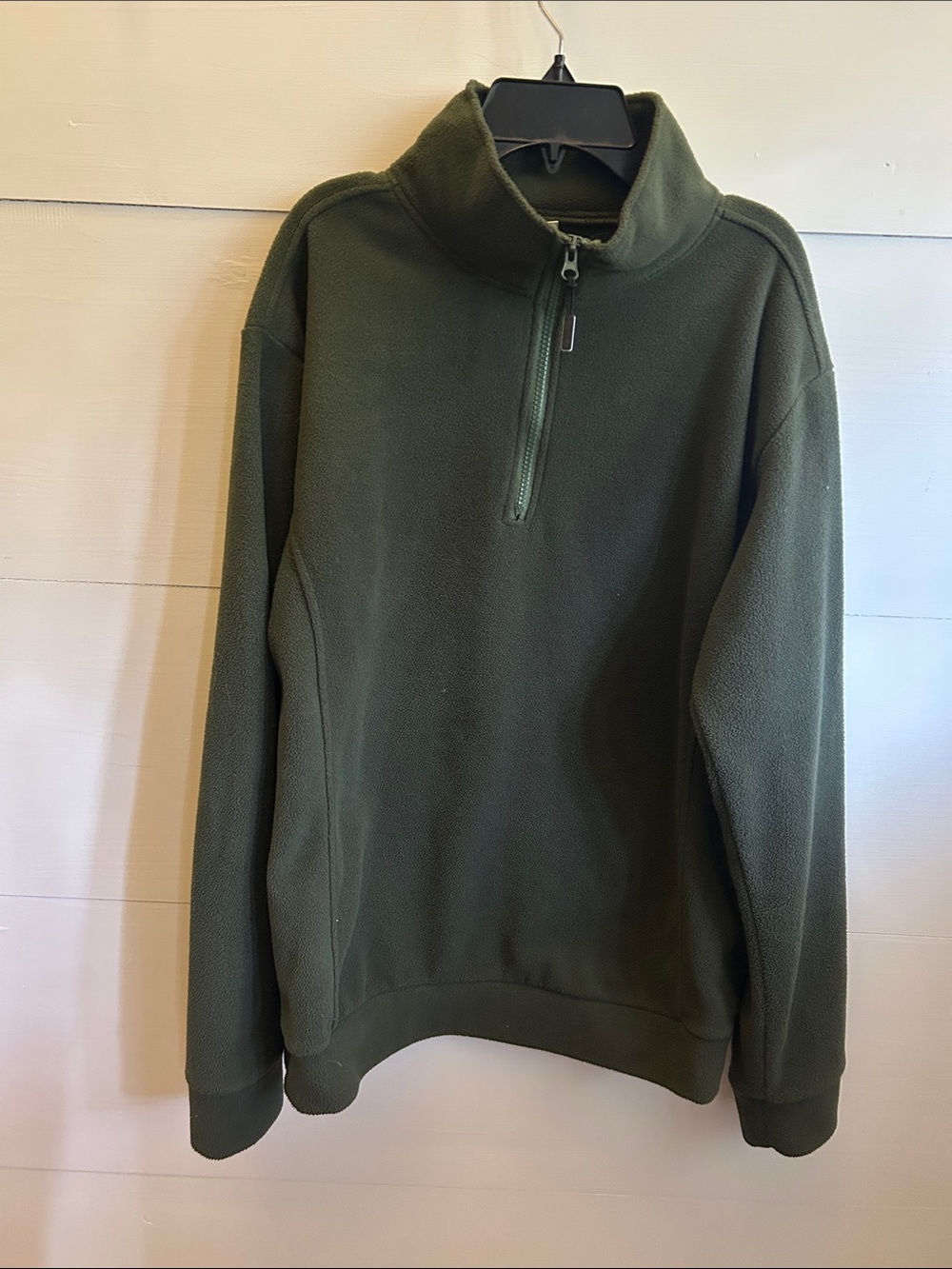 Women’s  Olive Green Half-Zip Fleece Pullover